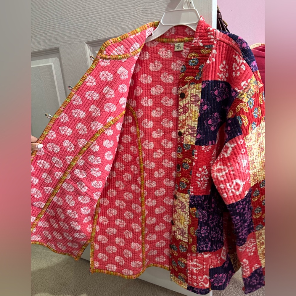 Colorful Patchwork Women's Jacket - Picture 3 of 4